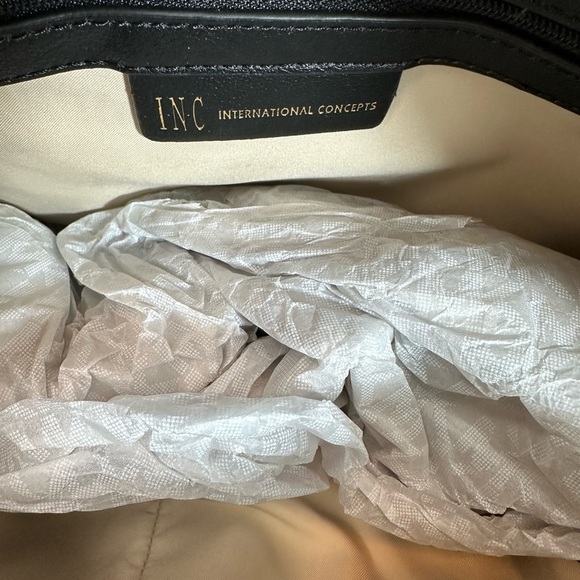 INC International Concepts Black and Tan Crossbody Bag with Leopard Print - Picture 6 of 8